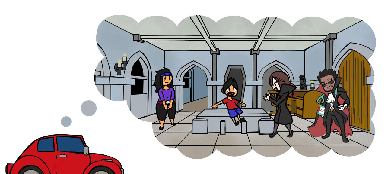 Check-up and blood test from a vampire?