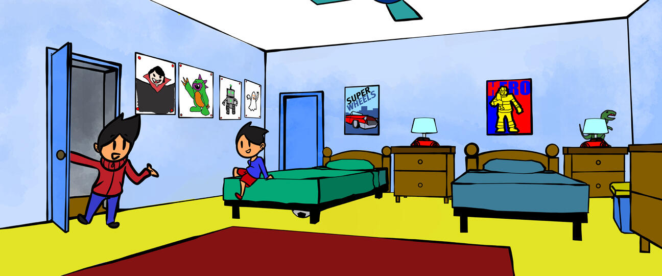 My bother&#39;s friend is coming to visit, he is bandaged from a bike accident